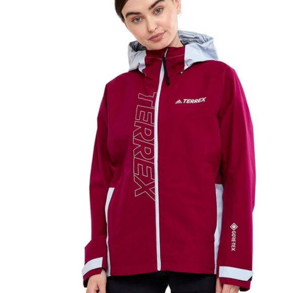 Adidas Terrex GORE-TEX Paclite Rain Jacket Hooded Cross-Training - Picture 2 of 16